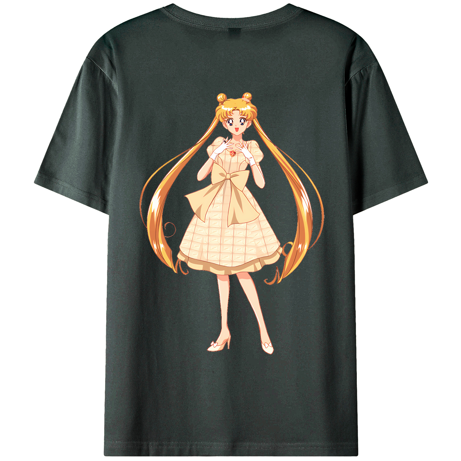 （画像用） 美少女戦士セーラームーン 愛野 美奈子 あいの みなこ Sailor Moon Aino Minako 綿100％ メンズ半袖Tシャツ（バックプリント） 通気性